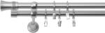 RENA GALERIE METAL CROM MAT DUBLĂ 19 MM PRINCE : Lățime galerii (cm) - 220 (REN-KAR-CHT-PRI-PDW-220) Suport draperie
