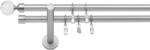 RENA GALERIE METAL CROM MAT DUBLĂ 19 MM BELLUNA : Lățime galerii (cm) - 120 (REN-NOW-CHT-BEL-PDW-120) Suport draperie