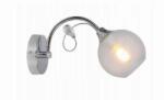 Reality Fibi Wall lamp in chrome. 1*E14 40W. Bulb excl. Size18x25x12cm. Glas clear, dia: 12cm H: 10cm - REAL-231101-06 (REAL-231101-06)