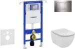 Geberit Duofix - Ideal Standard Tesi fali WC és ülőkés szett, Sigma30 gombok, króm, króm 111.355. 00.5 NF6 (111.355.00.5 NF6)