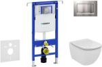 Geberit Duofix - Ideal Standard Tesi falra szerelhető WC és ülőkés szett, Sigma30 gombok, matt króm/króm 111.355. 00.5 NF7 (111.355.00.5 NF7)