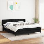 vidaXL fekete szövet rugós ágy matraccal 160x200 cm (3130043)