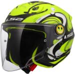 LS2 Casca de motocicleta deschisa pentru copii LS2 OF622 Funny II Glup galben fluo (LS366222054-MASTER)