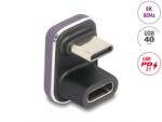 Delock Adaptor USB type C 8K60Hz/40Gbps/240W U shaped/unghi 180 grade, Delock 60737 (60737)