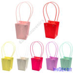  Virágtáska kicsi trapéz rombusz mintás - Piros