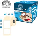 Tezeko 58 mm * 40 mm, öntapadós műanyag etikett címke ( 4000 címke/tekercs ) (M0580004000-005) - etikett-cimke-shop