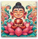  Festés számok szerint - Boldog Buddha Méret: 50x50cm, Keretezés: Műanyagtáblával