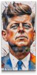  Festés számok szerint - John F. Kennedy Méret: 40x80cm, Keretezés: Keret nélkül (csak a vászon)