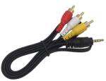 Royal Кабел Royal CABLE-537, от 4-pin AUX(м) към 3x RCA(м), 1.5m, черен