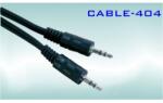 Royal Кабел Royal CABLE-404/1.5, от AUX(м) към AUX(м), 1.5m, черен, никелирани конектори