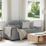vidaXL kétszemélyes világosszürke szövetkanapé 120 cm (4105297)