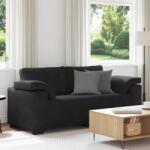 vidaXL fekete bársony loveseat kanapé 140 cm (4105272)