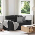 vidaXL 2 személyes fekete műbőr kanapé 120 cm (4105337)
