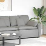 vidaXL felhőszürke moduláris kanapé karfás végmodul párnákkal 100 cm (4104396)