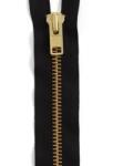 Tandy Leather Fermoar YKK pielarie din alama cu banda neagra, Tandy Leather SUA (Lungime: 102mm) (58001-01)