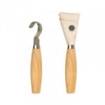 Morakniv Suedia Cutit sculptura tip carlig Mora Nr. 162S cu teaca din piele (13446-1)