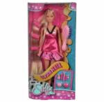 Simba Toys Papusa Steffi Love Ultra Hair, rochita roz inchis Papusa