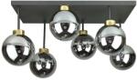 Keter Lighting Lustră aplicată DEA 6xE14/60W/230V negru/auriu/negru fumuriu (KE0128)