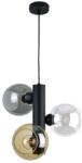 Keter Lighting Lustră pe cablu TUBE 3xE27/60W/230V negru/bej fumuriu/transparent (KE0140)