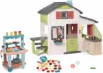 Smoby Set căsuţă Prietenilor cu stand de înghețată și vafe Friends House Life Smoby extensibilă cu bucătărie și sonerie electronică (SM810207-16) Casuta pentru copii