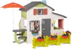 Smoby Căsuță cu plasă și umbrelă de soare Friends House Life Smoby extensibilă (SM810250-F) Casuta pentru copii