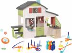Smoby Set căsuţă Prieteni și un set sportiv de jocuri Friends House Life Smoby extensibilă cu bucătărie și sonerie electronică (SM810207-13) Casuta pentru copii