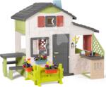 Smoby Căsuță mică cu ușă plină și mini-bucătărie Friends House Life Smoby cu o grădină (SM810250-B) Casuta pentru copii