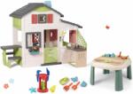 Smoby Set căsuţă Prietenilor și măsuța pentru apă și nisip cu moară Friends House Life Smoby extensibilă cu bucătărie și sonerie electronică (SM810207-7) Casuta pentru copii
