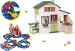 Smoby Set căsuţa Prietenilor și pista de apă în valiză Friends House Life Smoby extensibilă cu bucătărie și sonerie electronică (SM810207-25)