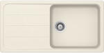 SCHOCK Schock Formhaus D-100L konyhai mosogatótálca Cristalite Vanilla 1000 x 500 mm, gránit kompozit, megfordítható, hagyományos beépítés, világos bézs (FOMD100LVANI)