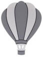OM CO. LTD Álommanó gyerekszoba lámpa - Hőlégballon - (szürke-fehér) + távirányítóval (9 szín + időzítő) - RGB
