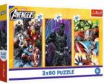 Trefl Trefl: Avengers, Days of Action - 3 x 80 piese puzzle Puzzle