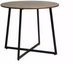 SIGNAL MEBLE Luna Kerek Étkezőasztal Laminált Rusztikus Barna Fém Vázzal (LUNABRRC)