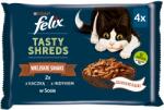FELIX FELIX Tasty Shreds nedves macskaeledel kacsával és pulykával szószban 4x80g