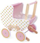 Janod Fa játék babakocsi Candy Chic Doll's Pram Janod 42 cm játékbabának 18 hó-tól J05886 (J05886)