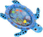 Moni Vízzel tölthető interaktív játszószőnyeg - Teknős alakú - Kék - Halacskák