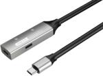 PremiumCord Usb-c átjátszó és hosszabbító kábel dugasz-alj, 5Gbps alumínium (ku31rep15al)