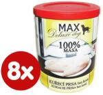 FALCO Max deluxe konzerv kutyáknak csontozott csirkemell 8x800 g