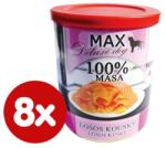 FALCO Max deluxe konzerv kutyáknak lazacdarabokkal 8x800 g