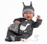 Llorens játékbaba Mimo sonrisas pijama gris 74107 42cm (4-74107)