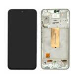 Samsung A546 Galaxy A54 5G, LCD kijelző érintőplexivel+keret, fehér (GH82-31231B, GH82-31232B) (GYÁRI) (SERVICE PACK)