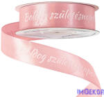  Boldog Születésnapot! " feliratos szatén szalag 20mm x 20m - Mályva