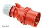 PCE Ipari dugvilla lengő 3P+E 16A 400V(50+60Hz) piros IP44 műanyag csavaros 6h-pozíció Shark PCE - 014-6