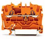 WAGO Átmenő sorkapocs TS35 1-szintes 24A 0.75-2.5mm2 narancs rugószorításos rugószorításos WAGO - 2002-1202