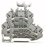 WAGO Átmenő sorkapocs jelölőtartóval L/L TS35 2-szintes 24A 0.75-2.5mm2 szürke rugószorításos WAGO - 2002-2231