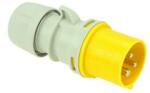 PCE Ipari dugvilla lengő 2P+E 16A 110V(50+60Hz) sárga IP44 műanyag csavaros 4h-pozíció Shark PCE - 013-4