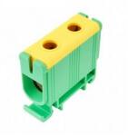 Pollmann Univerzális sorkapocs PE zöld-sárga 35-150mm2Cu/Alu 1P csavaros kalapsínre UK 150/1 PE Pollmann - 2090115