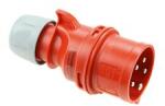 PCE Ipari dugvilla lengő 3P+N+E fázisfordító 16A 400V(50+60Hz) piros IP44 műanyag csavaros Shark PCE - 7015-6