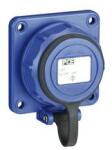 PCE Dugalj beépíthető 2P+E +csapófedél 16A 3P 250V műanyag 75x75mm kék egyenes csavaros Nautilus PCE - 20351-8b