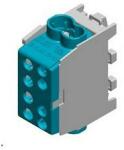 Pollmann Fővezetéki leágazókapocs 150/125A Cu/Al csavaros kék 2x35+2x25mm2 HLAK 35 1/2 M2 Pollmann - 2080142
